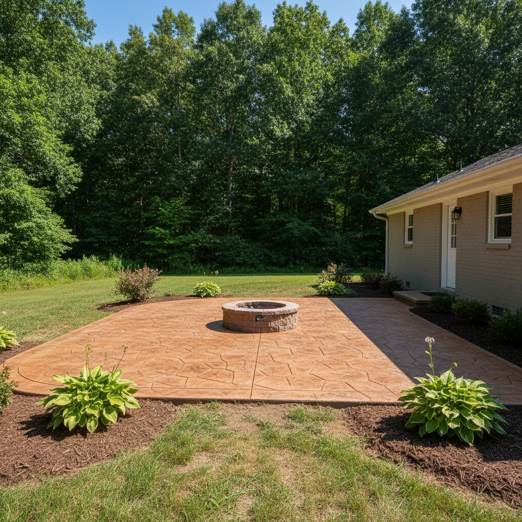 Completed decorative concrete work at a residential property in Dayton, TN