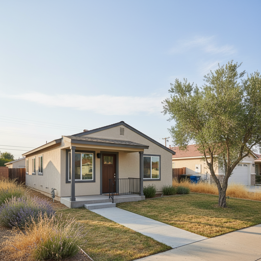 Completed garage conversion work at a residential property in Fresno, CA