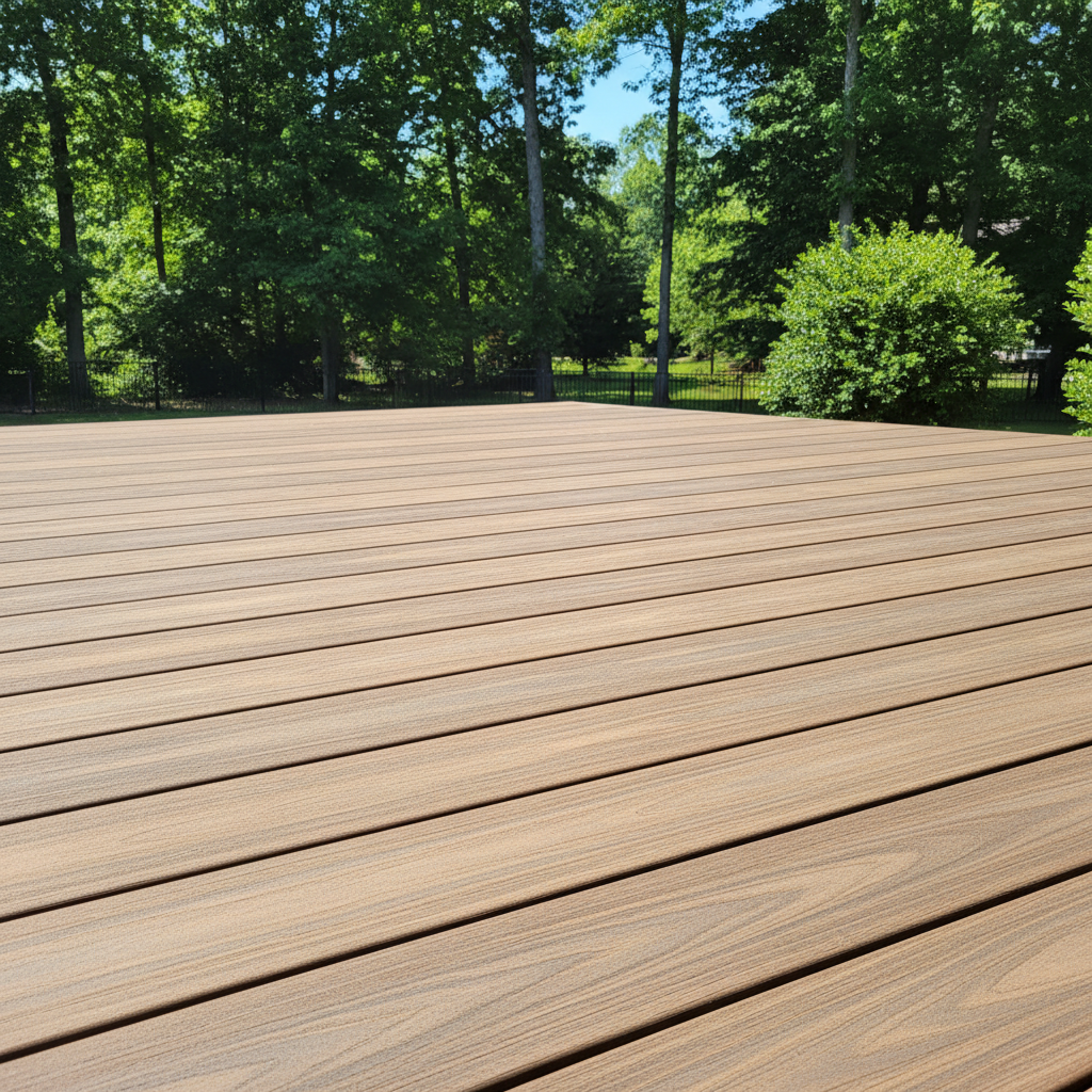 Completed trex decks work at a residential property in Sevierville, TN