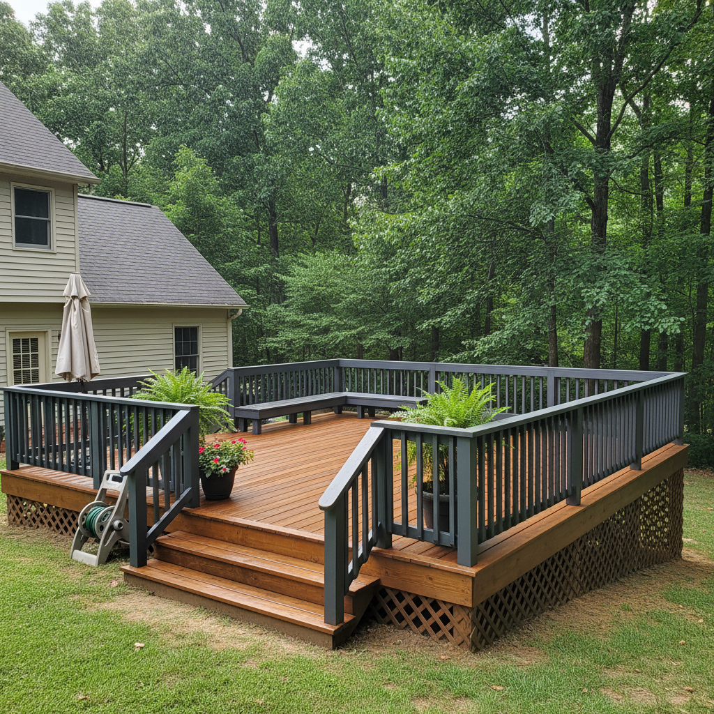 Completed deck painting & staining work at a residential property in Norris, TN