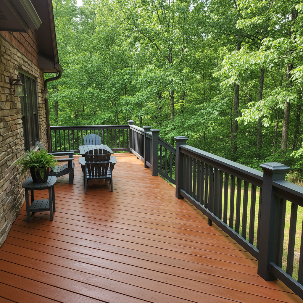 Completed deck painting & staining work at a residential property in Norris, TN