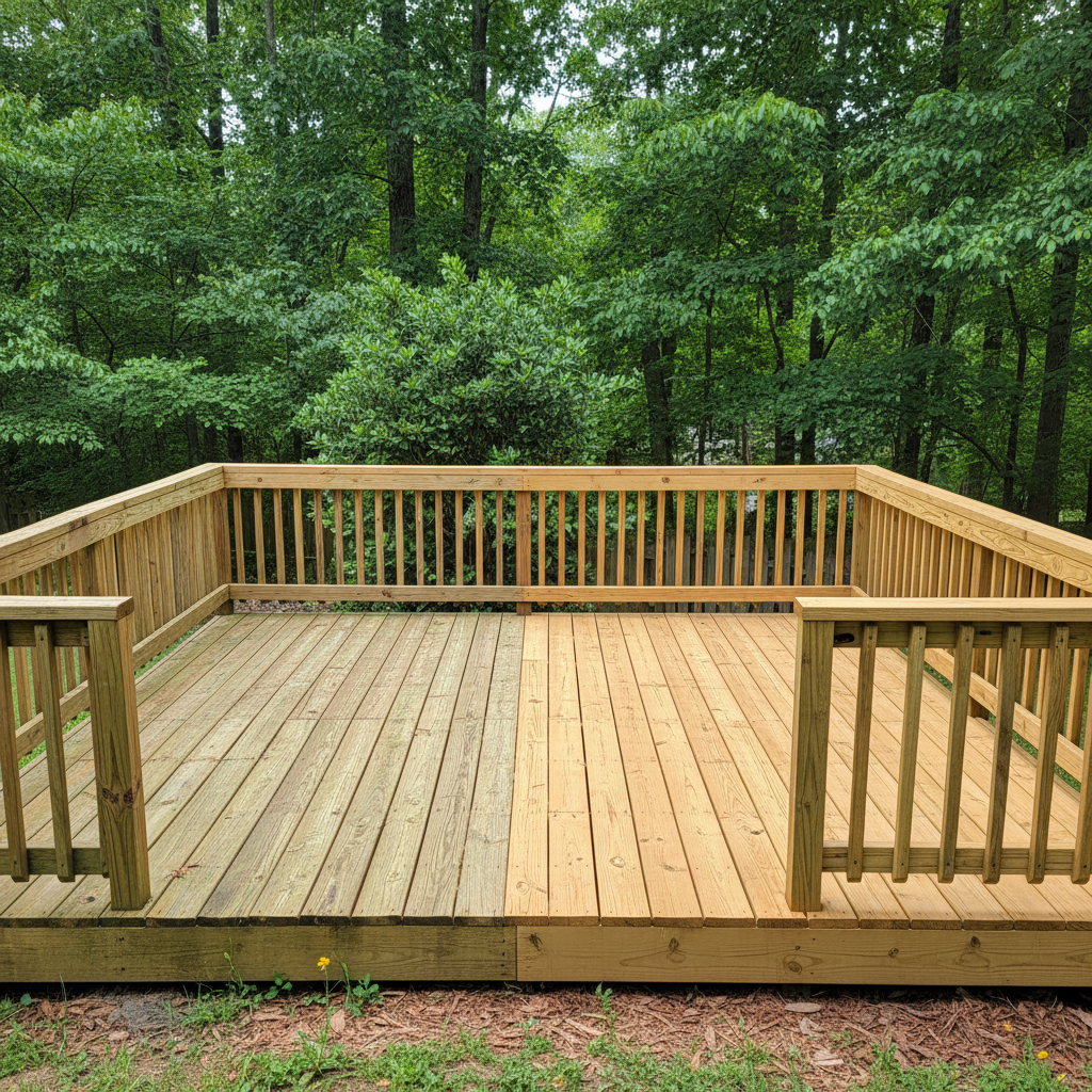 Completed deck repair work at a residential property in Knoxville, TN