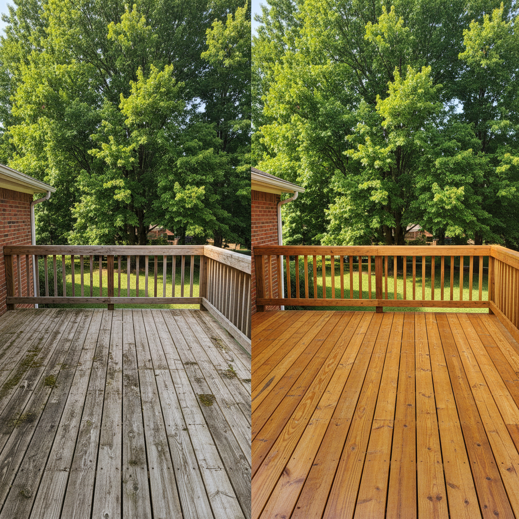 Completed deck repair work at a residential property in Knoxville, TN