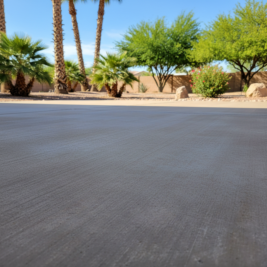 Completed concrete installation work at a residential property in Coolidge, AZ