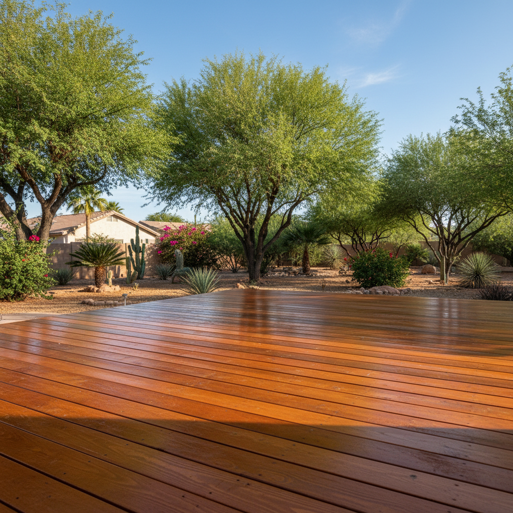 Completed deck painting & staining work at a residential property in El Mirage, AZ