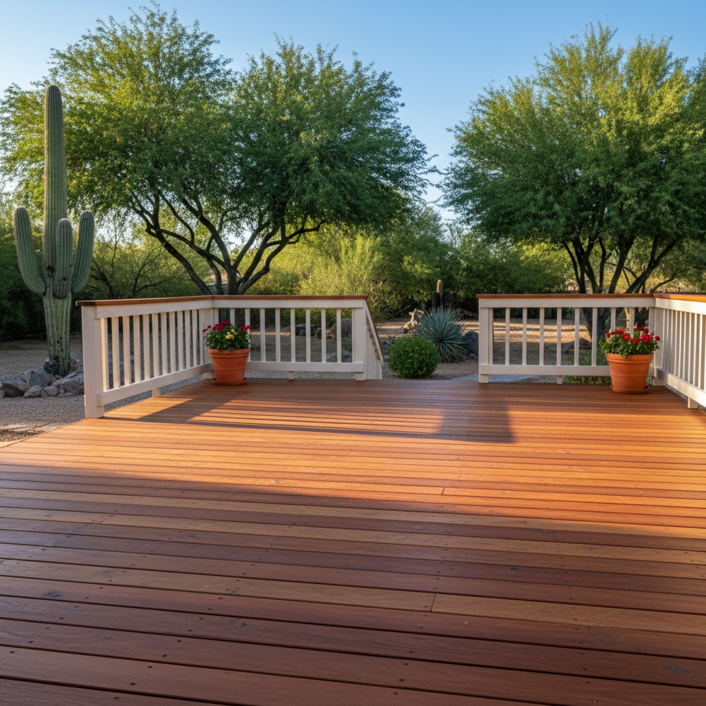 Completed deck painting & staining work at a residential property in Glendale, AZ