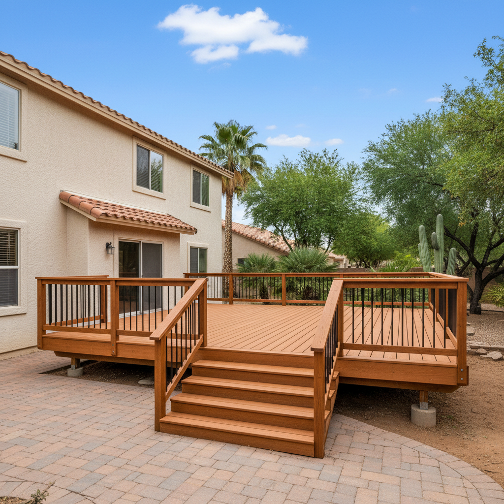 Completed deck repair work at a residential property in Glendale, AZ
