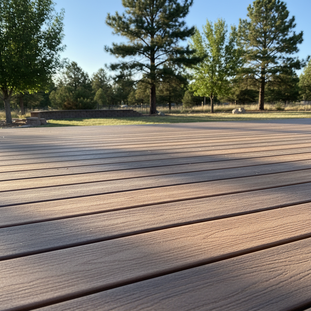 Completed trex decks work at a residential property in Flagstaff, AZ