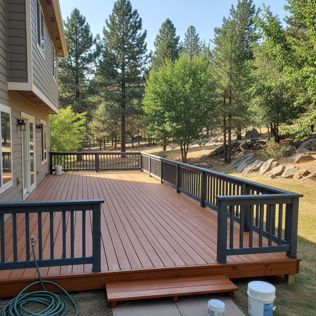 Completed deck painting & staining work at a residential property in Flagstaff, AZ