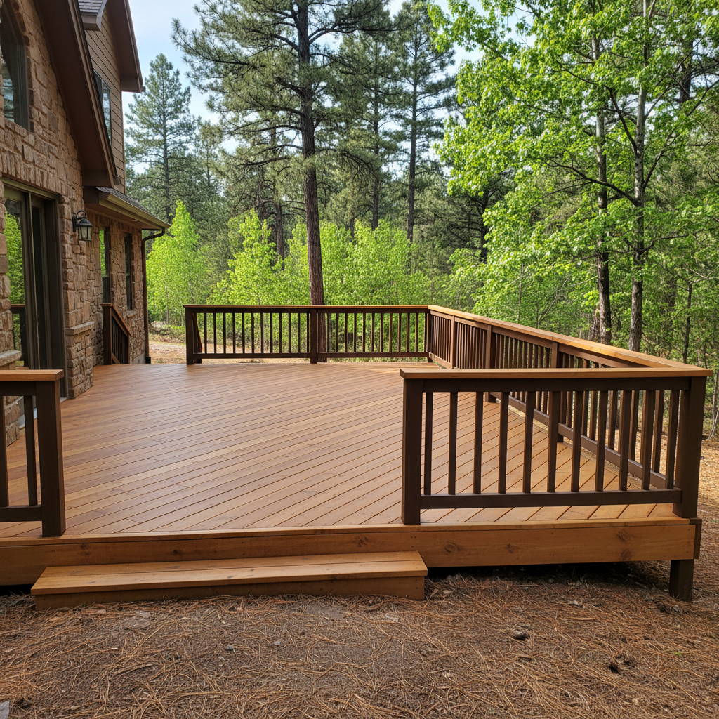 Completed deck painting & staining work at a residential property in Flagstaff, AZ