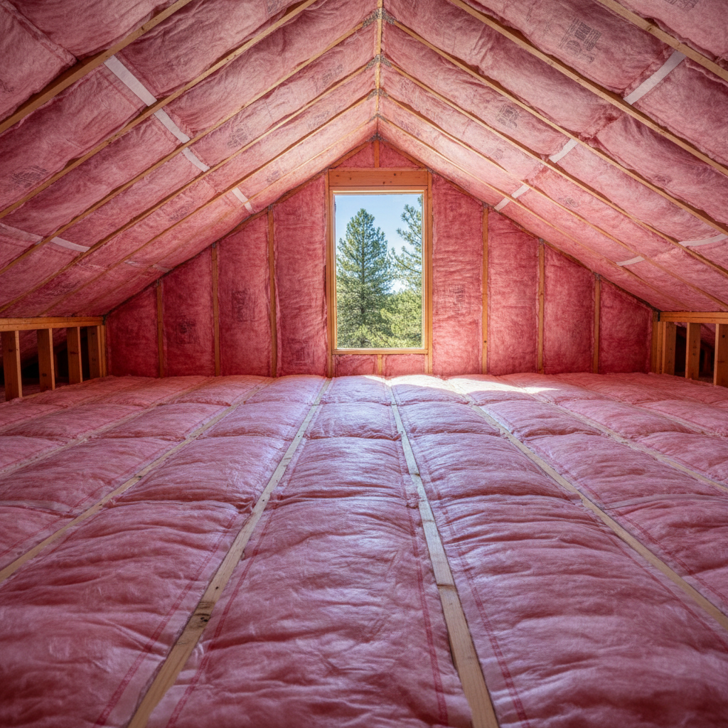 Completed batt insulation installation work at a residential property in Flagstaff, AZ