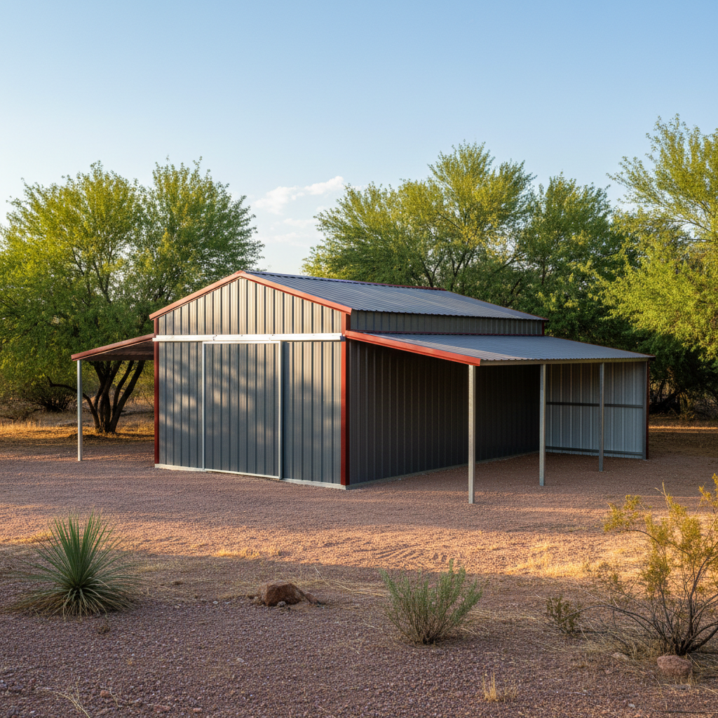 Completed metal pole barns work at a residential property in Avondale, AZ