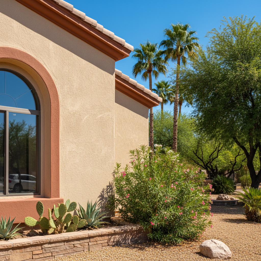 Completed commercial stucco work at a residential property in Glendale, AZ