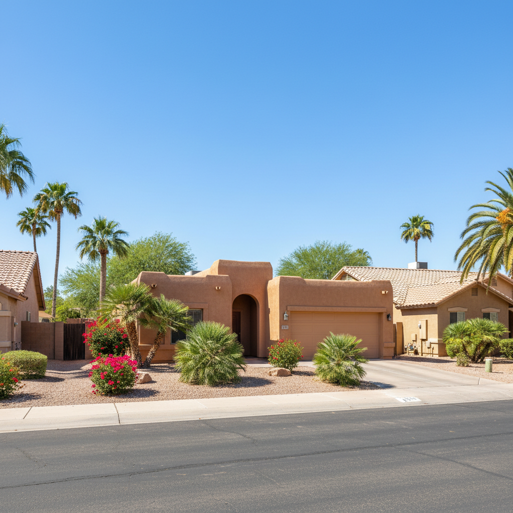 Completed stucco replacement work at a residential property in Glendale, AZ