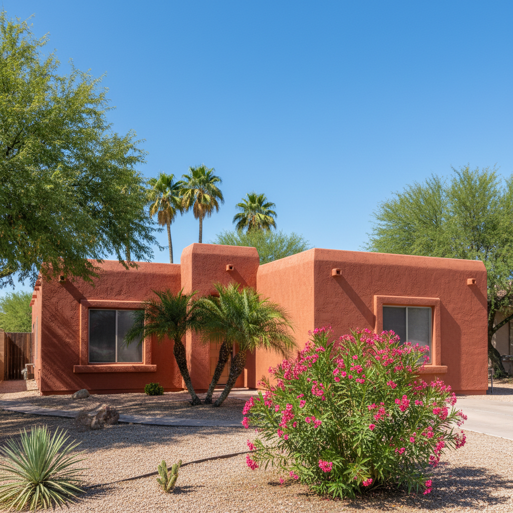 Completed stucco redashing work at a residential property in Phoenix, AZ