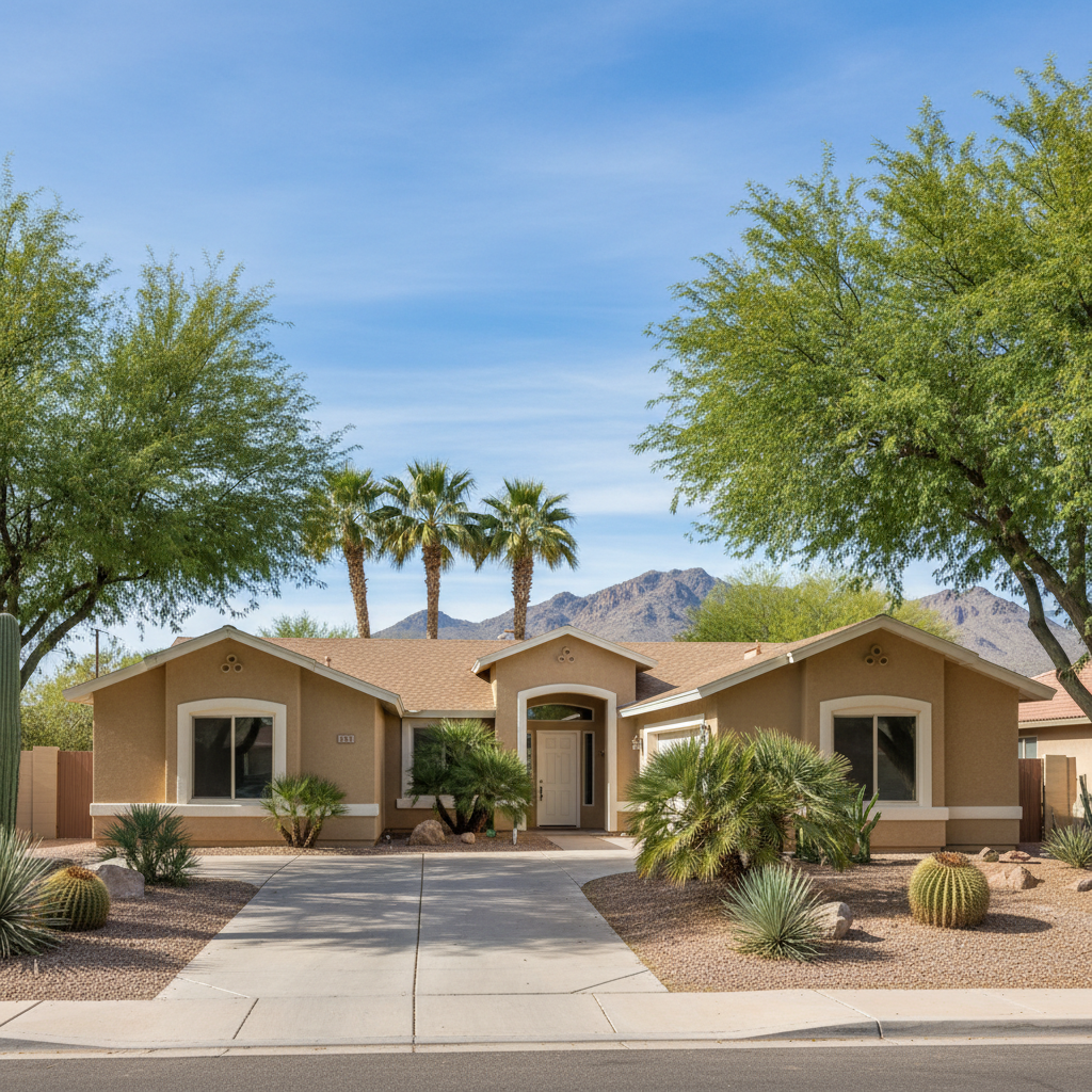 Completed eifs installation work at a residential property in Mesa, AZ