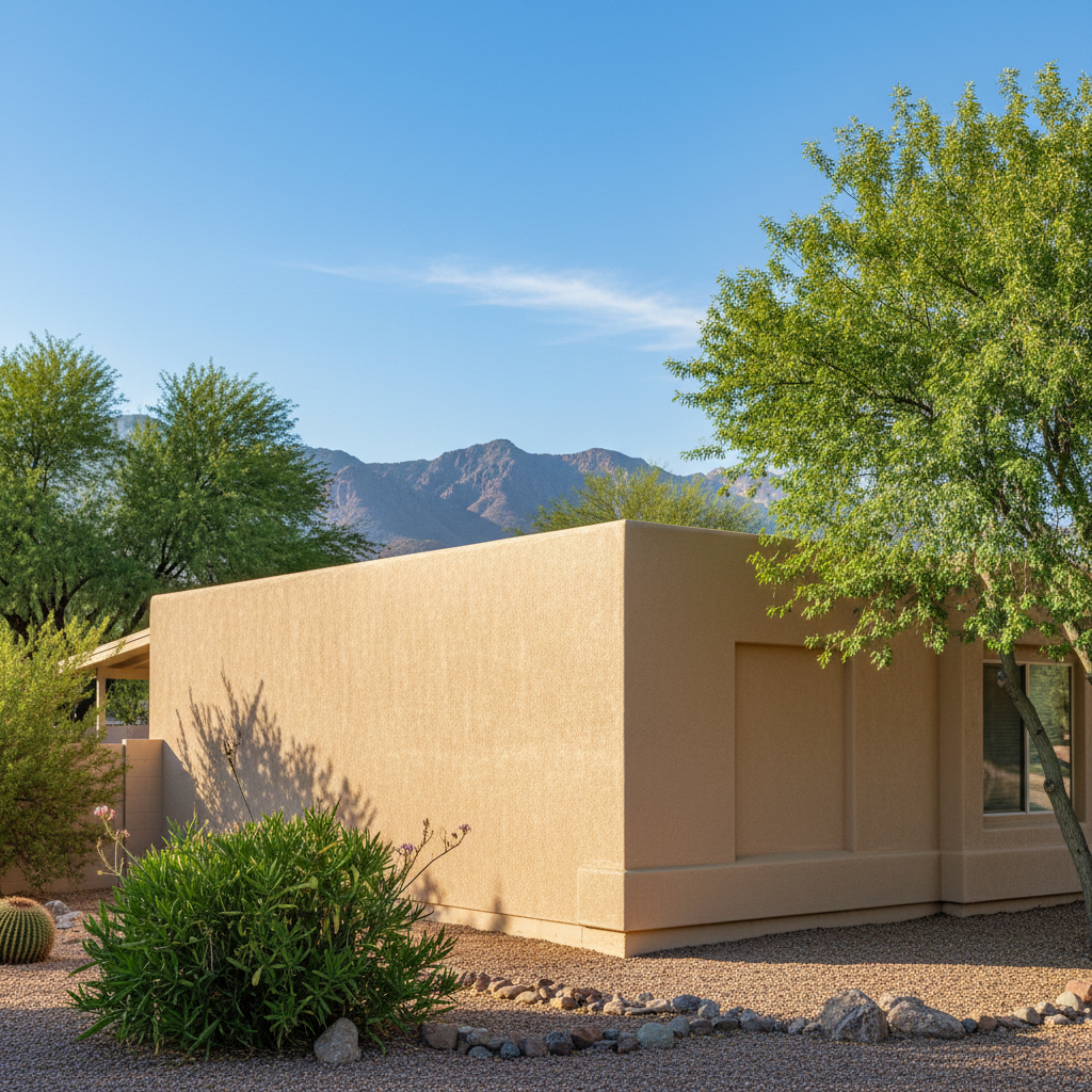 Completed stucco redashing work at a residential property in Mesa, AZ
