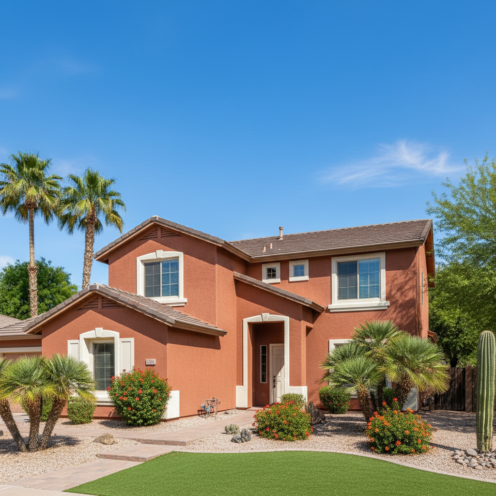 Completed stucco redashing work at a residential property in Gilbert, AZ