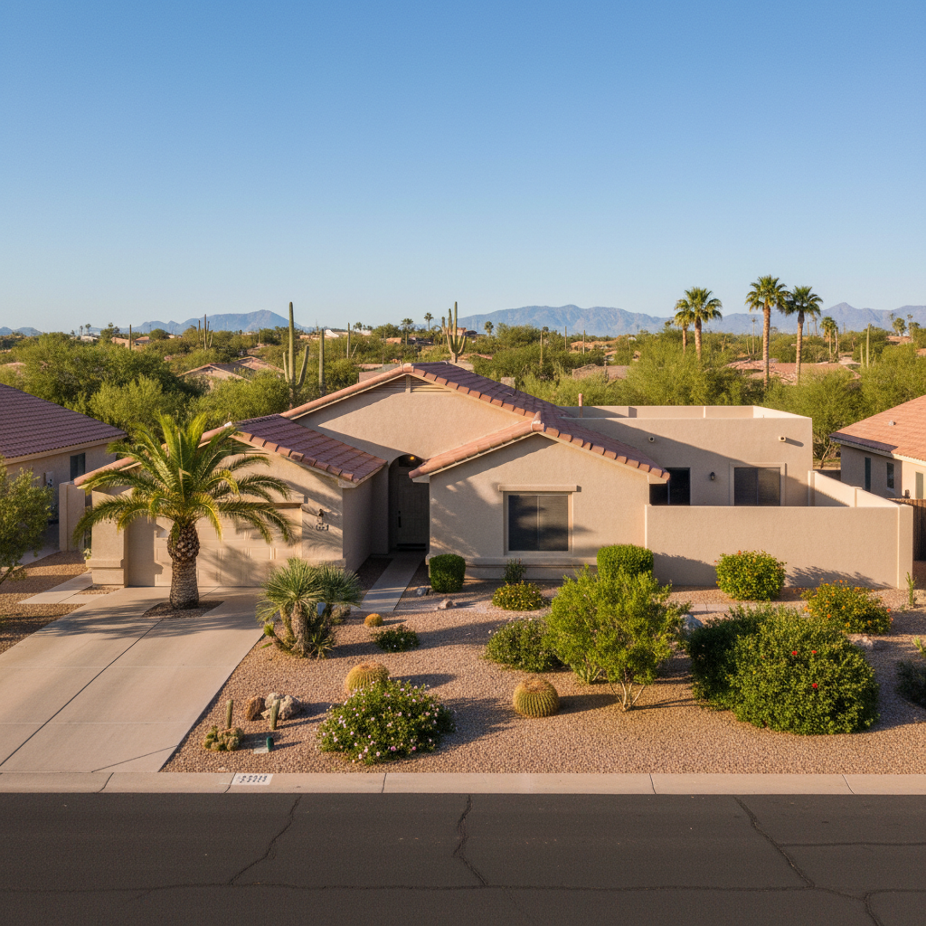 Completed stucco redashing work at a residential property in Scottsdale, AZ