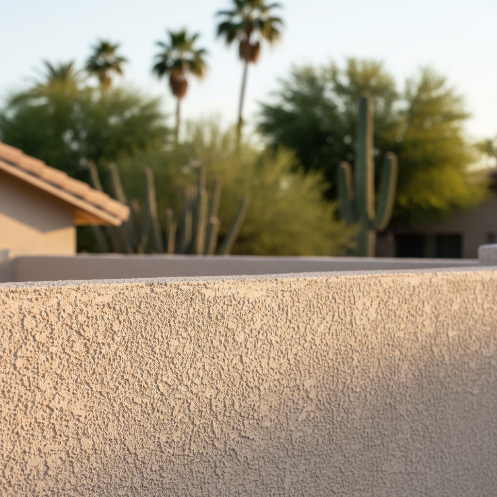 Completed stucco removal work at a residential property in Tempe, AZ