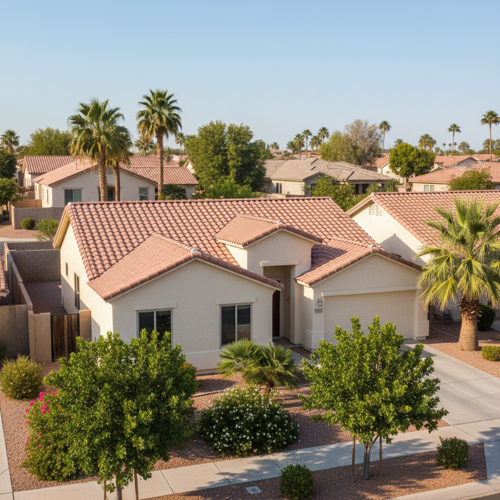Completed stucco replacement work at a residential property in Yuma, AZ
