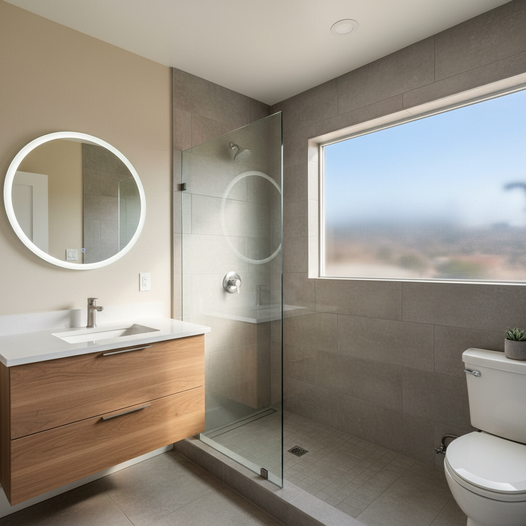 Completed bathroom remodel work at a residential property in Bell, CA