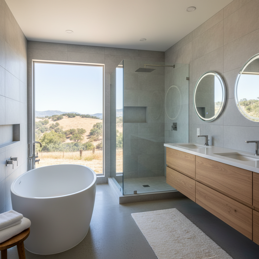 Completed bathroom expansion work at a residential property in Camarillo, CA