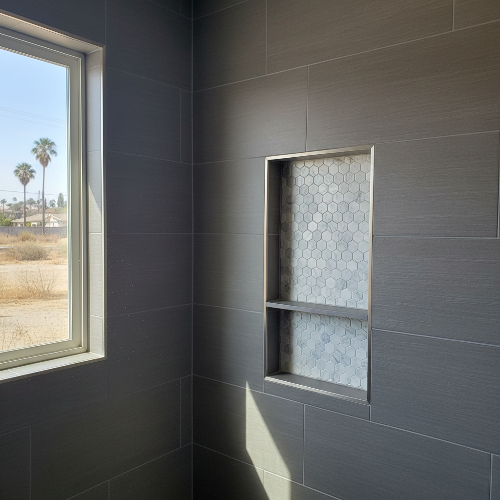 Completed bathroom modernization work at a residential property in Compton, CA