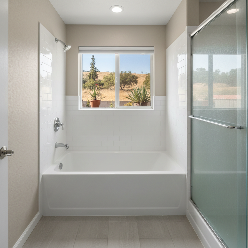 Completed bathtub replacement work at a residential property in El Monte, CA