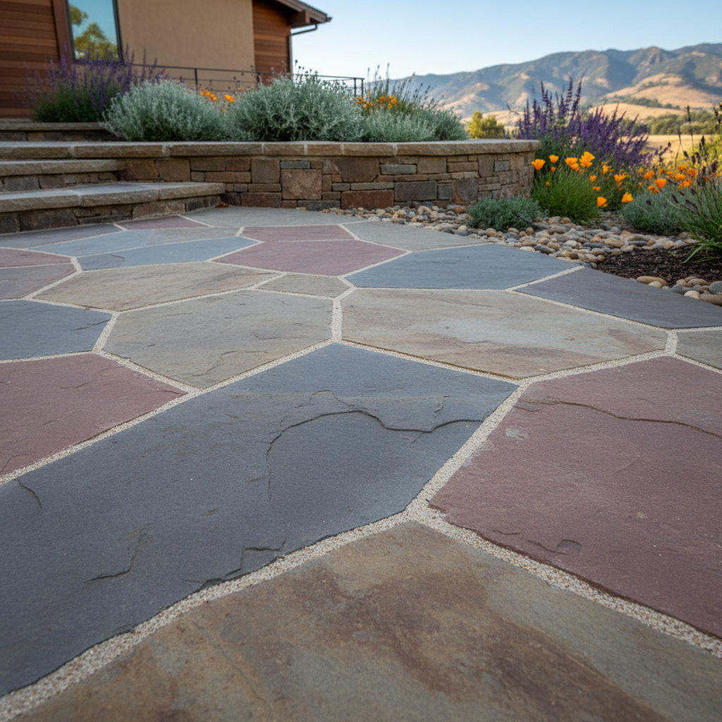 Completed exterior landscaping work at a residential property in Palo Alto, CA