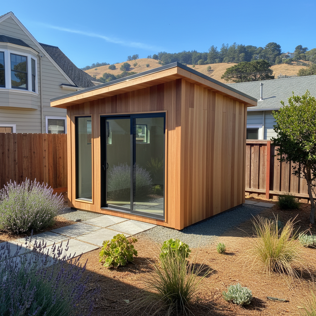 Completed office sheds work at a residential property in San Francisco, CA