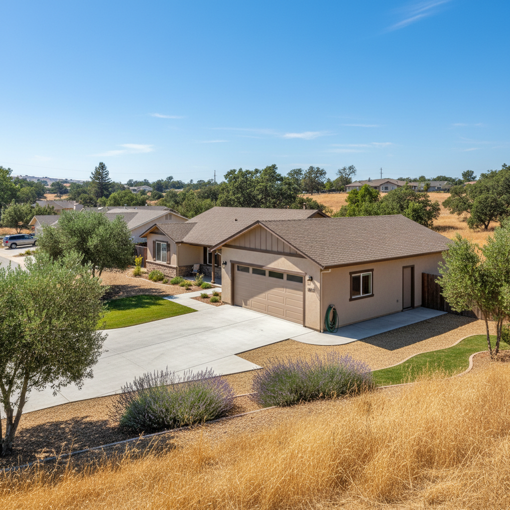 Completed garage design & building work at a residential property in Oakdale, CA