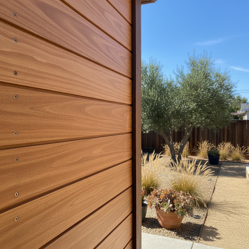 Completed tiny homes work at a residential property in Tracy, CA