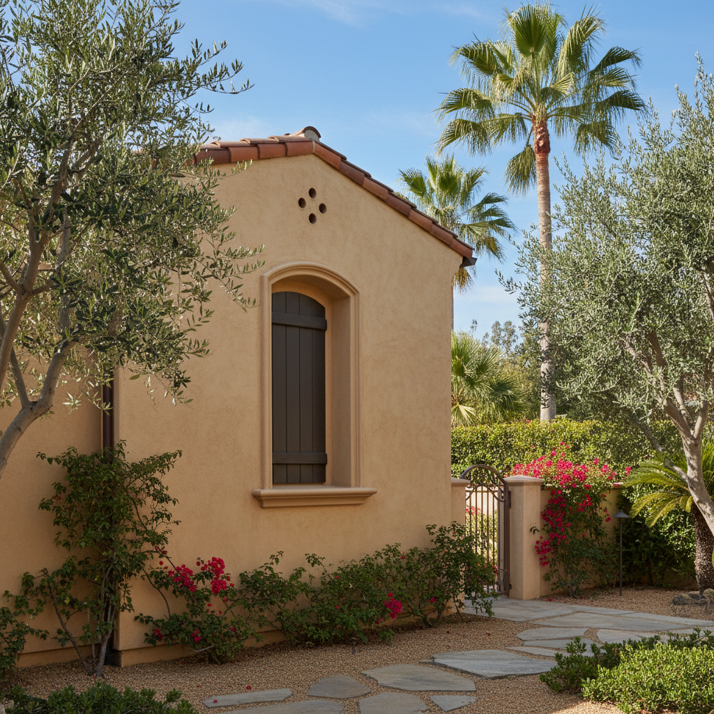 Completed commercial stucco work at a residential property in Beverly Hills, CA