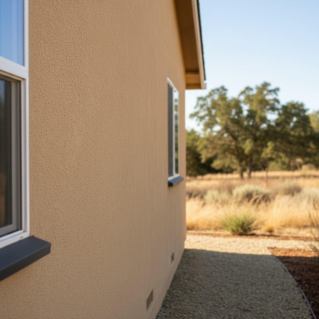 Completed stucco replacement work at a residential property in Chico, CA