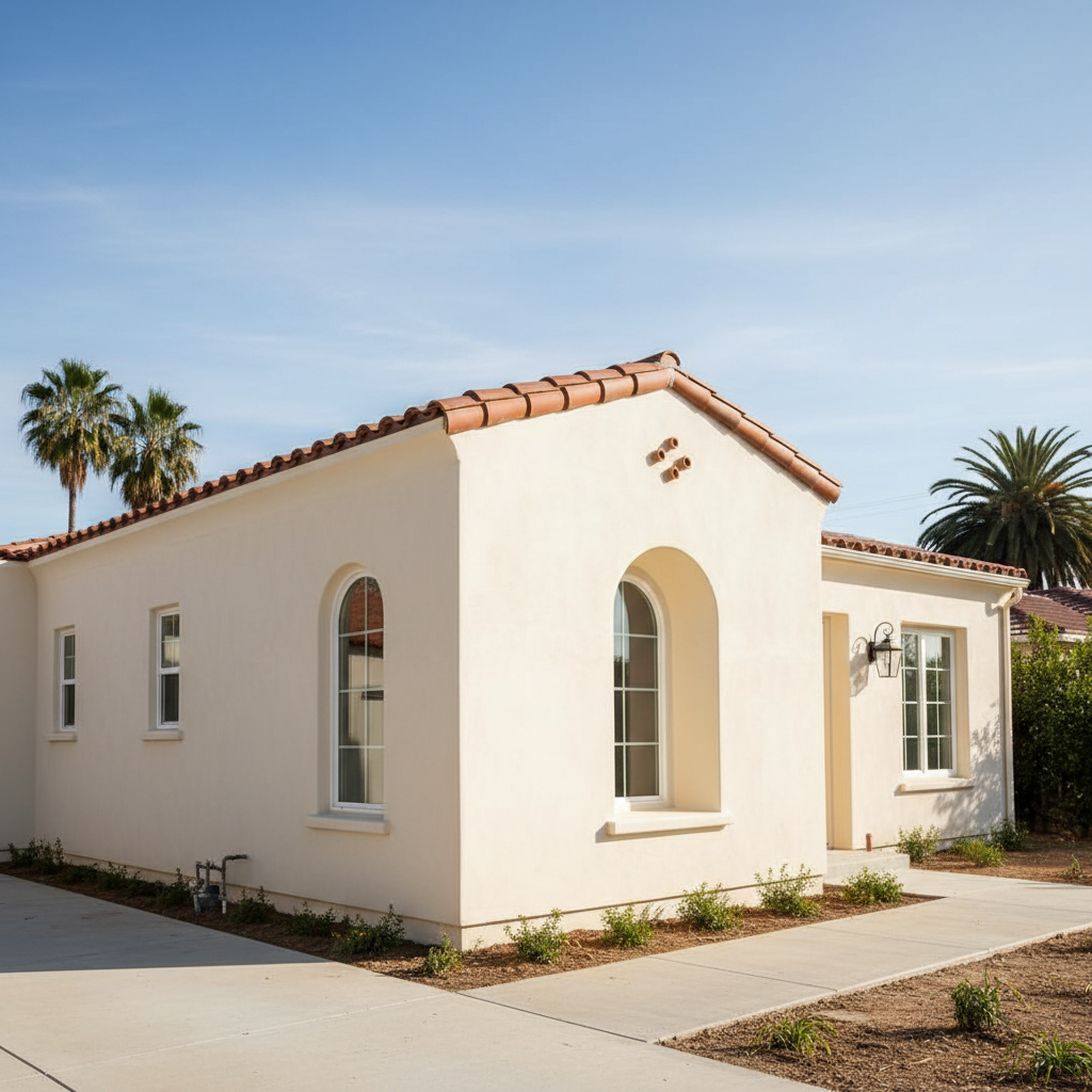 Completed eifs installation work at a residential property in Beverly Hills, CA