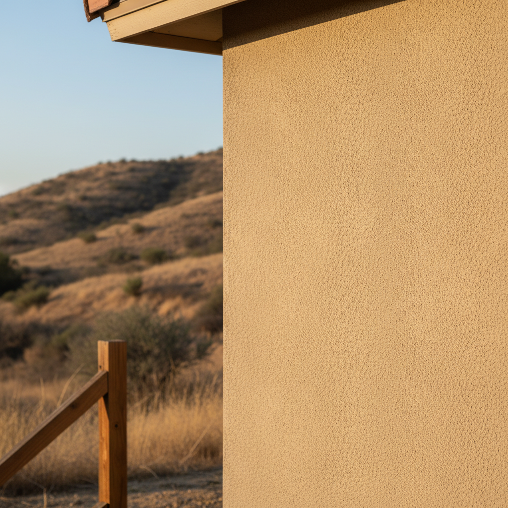 Completed stucco replacement work at a residential property in Bakersfield, CA