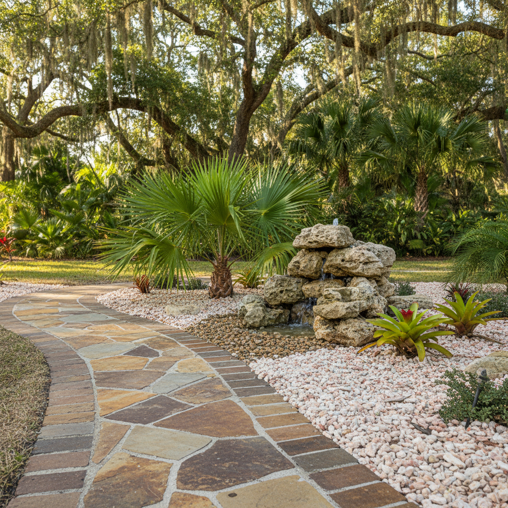 Completed landscape design work at a residential property in Hialeah, FL
