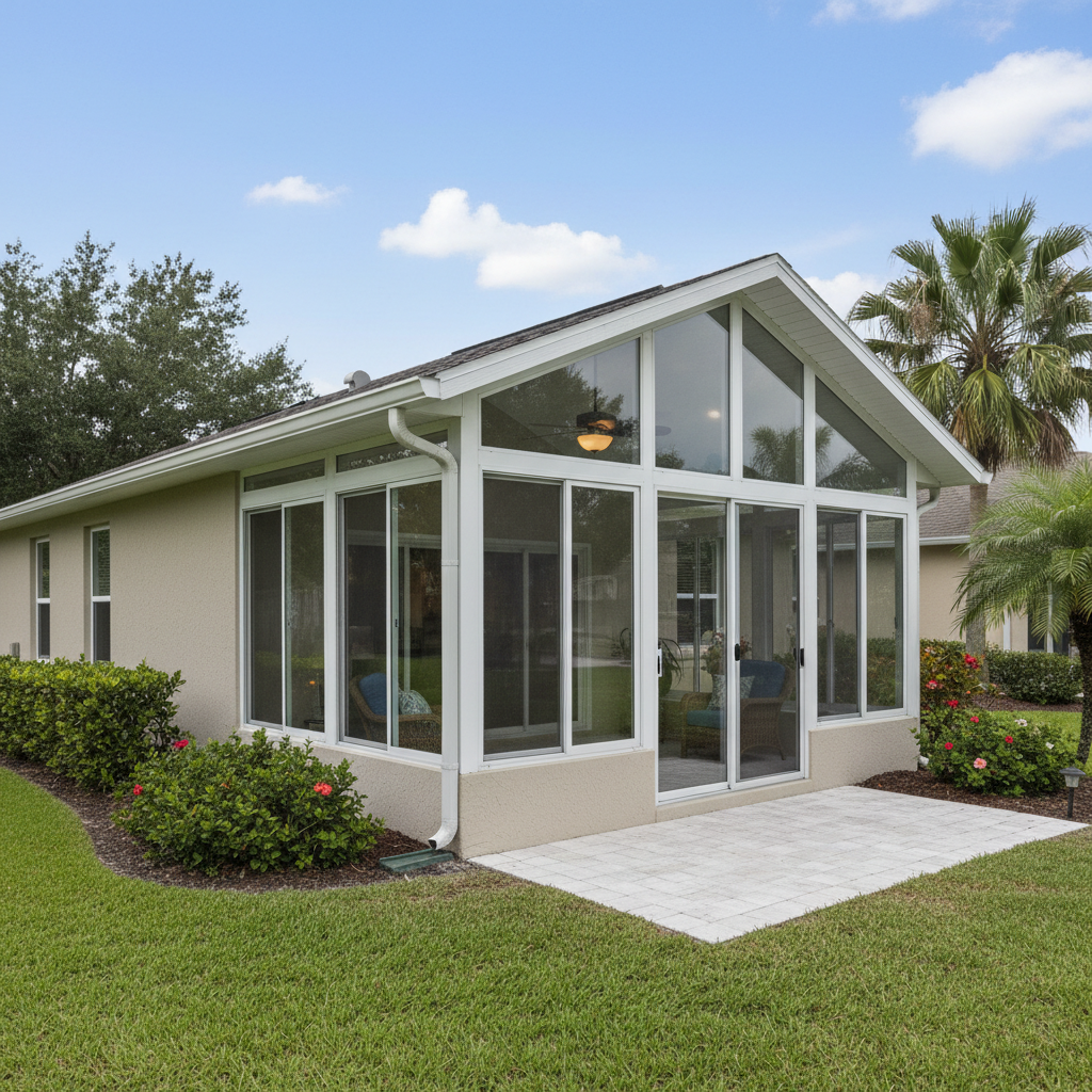 Completed sunroom repair work at a residential property in Jacksonville, FL
