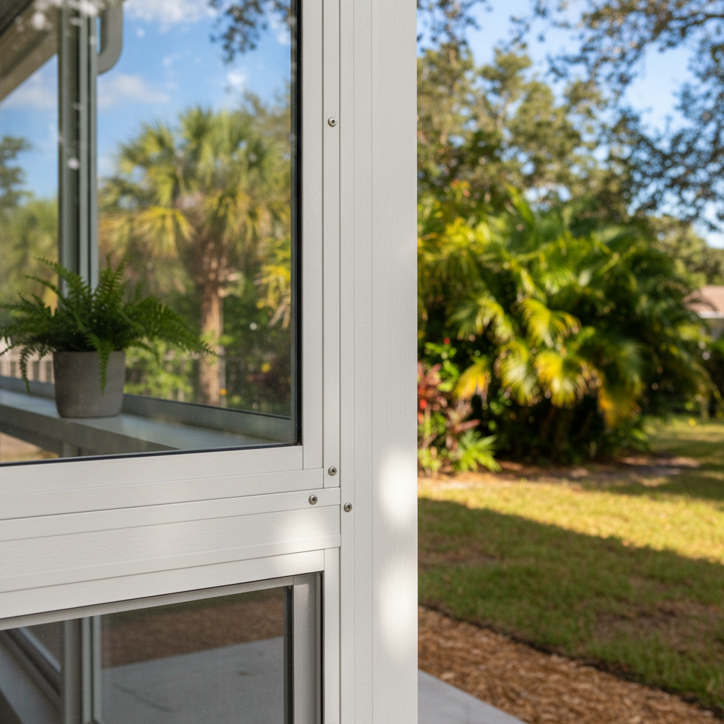 Completed sunroom construction work at a residential property in Jacksonville, FL