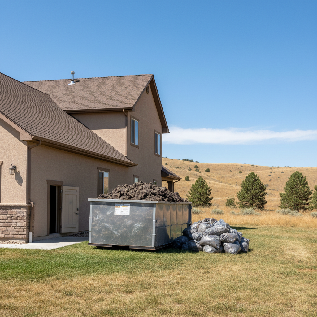 Completed insulation removal work at a residential property in Eagle, ID