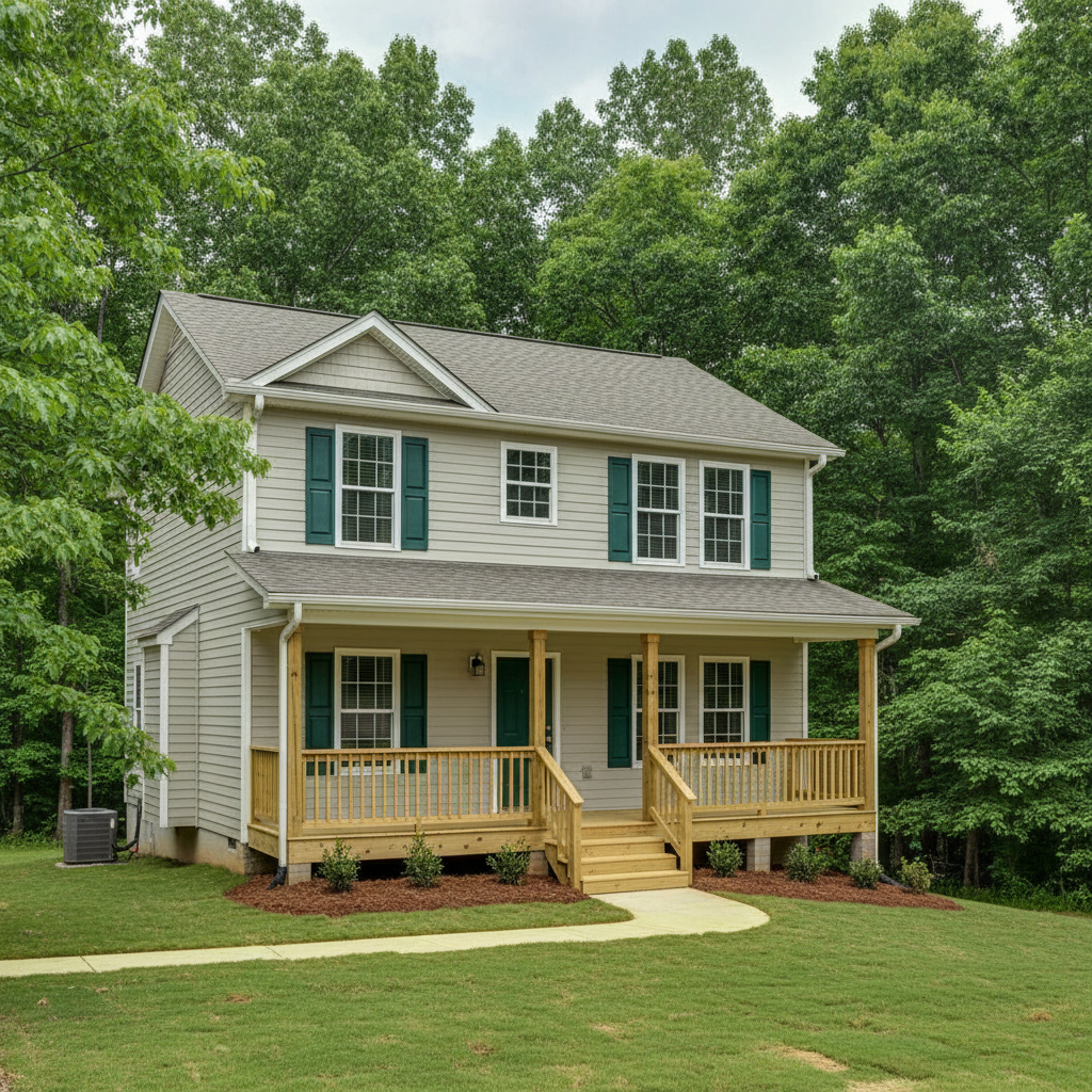 Completed flood damage restoration work at a residential property in Baldwin, GA