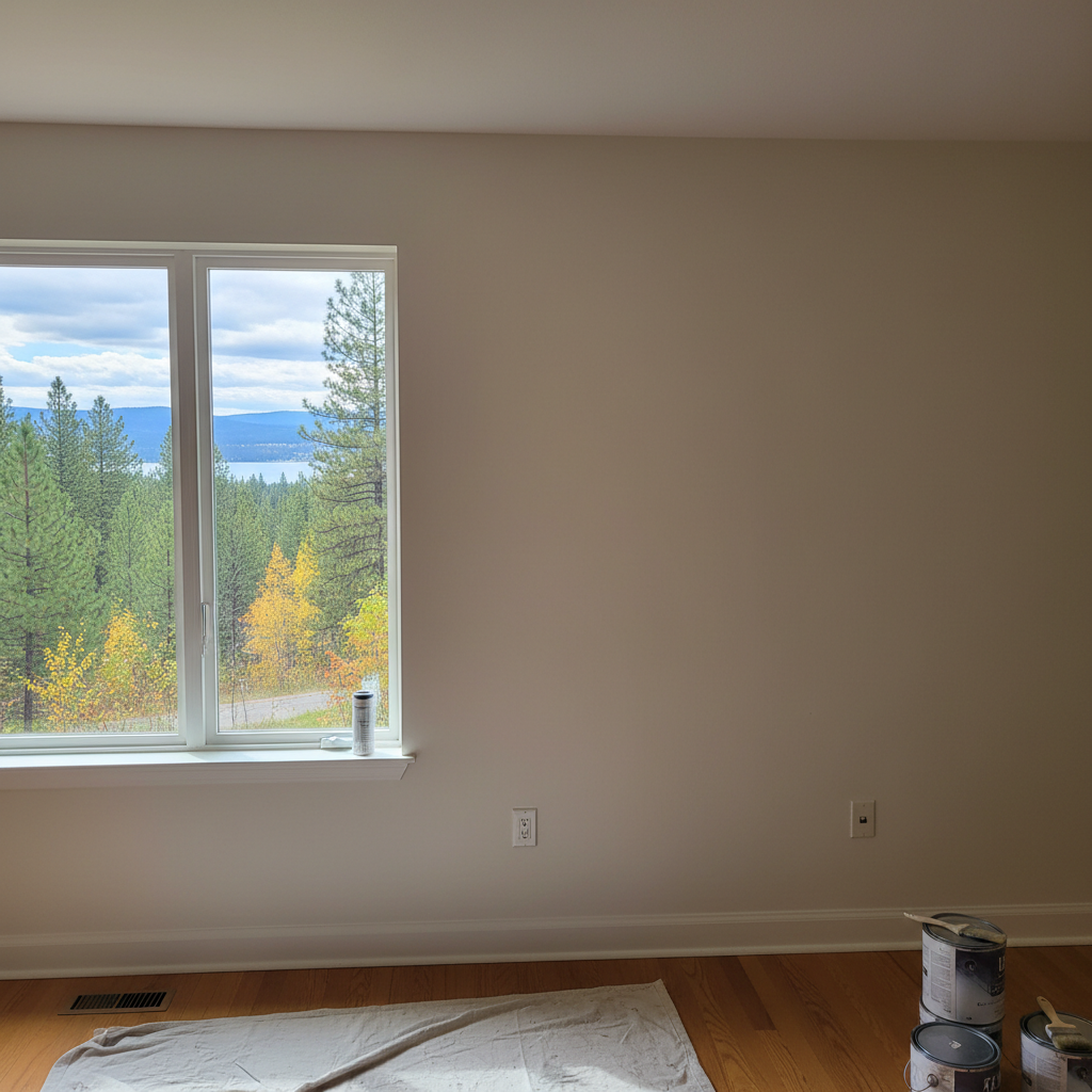 Completed wallpaper removal work at a residential property in Coeur d'Alene, ID