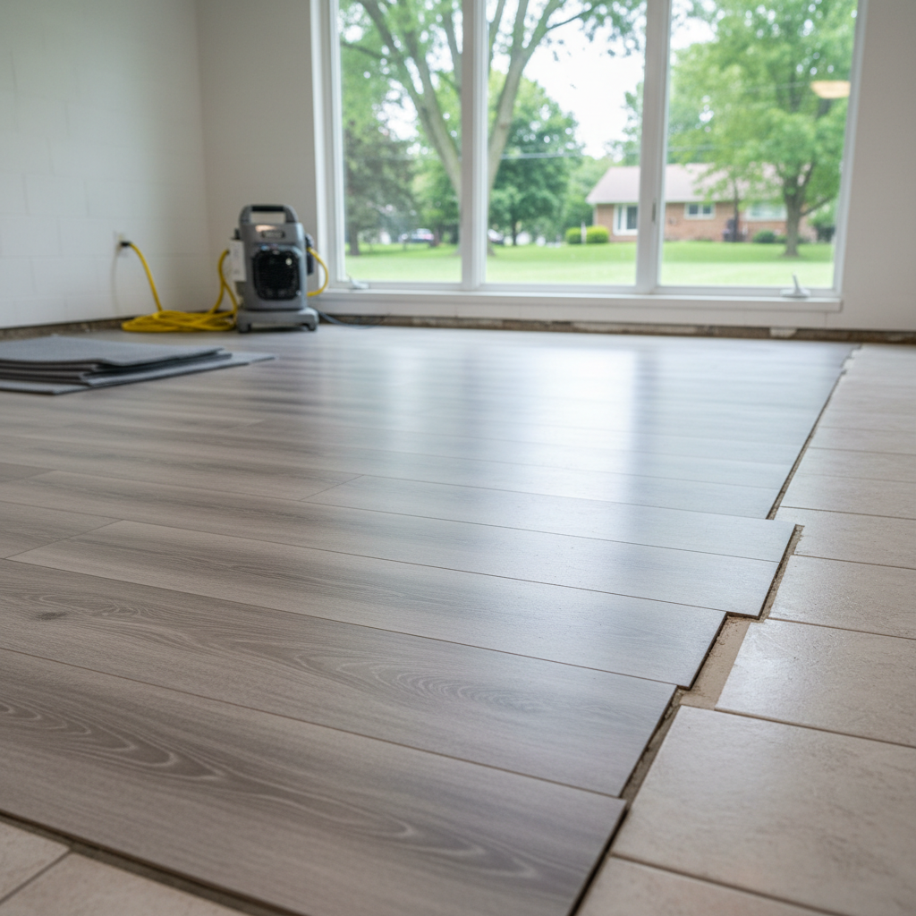Completed water damage cleanup work at a residential property in Bellwood, IL