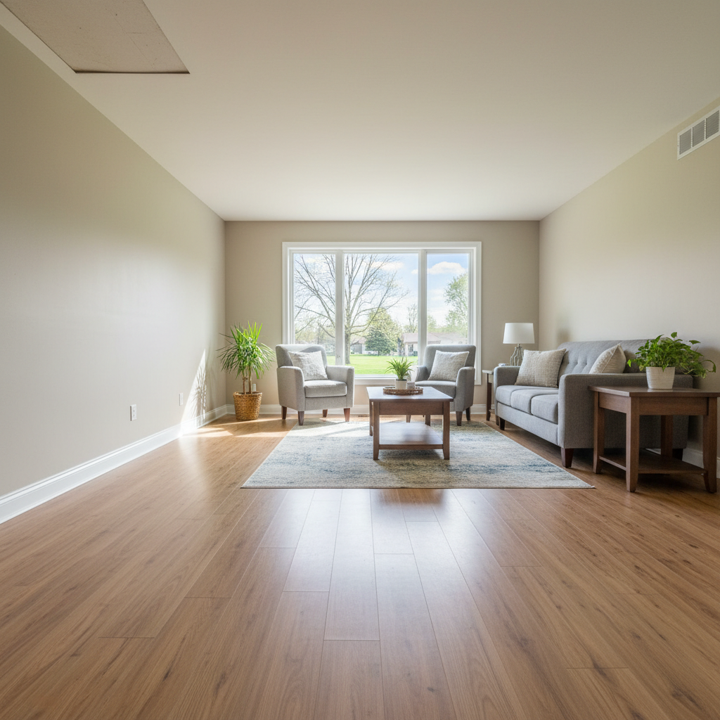 Completed water damage cleanup work at a residential property in Rockford, IL