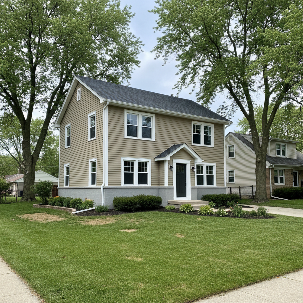 Completed water damage repair work at a residential property in Bellwood, IL