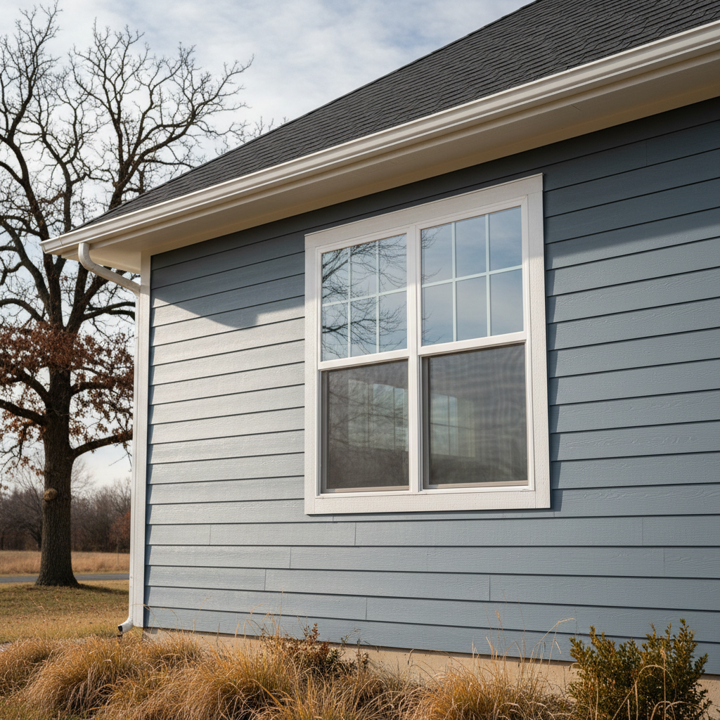 Completed james hardie siding work at a residential property in Great Bend, KS