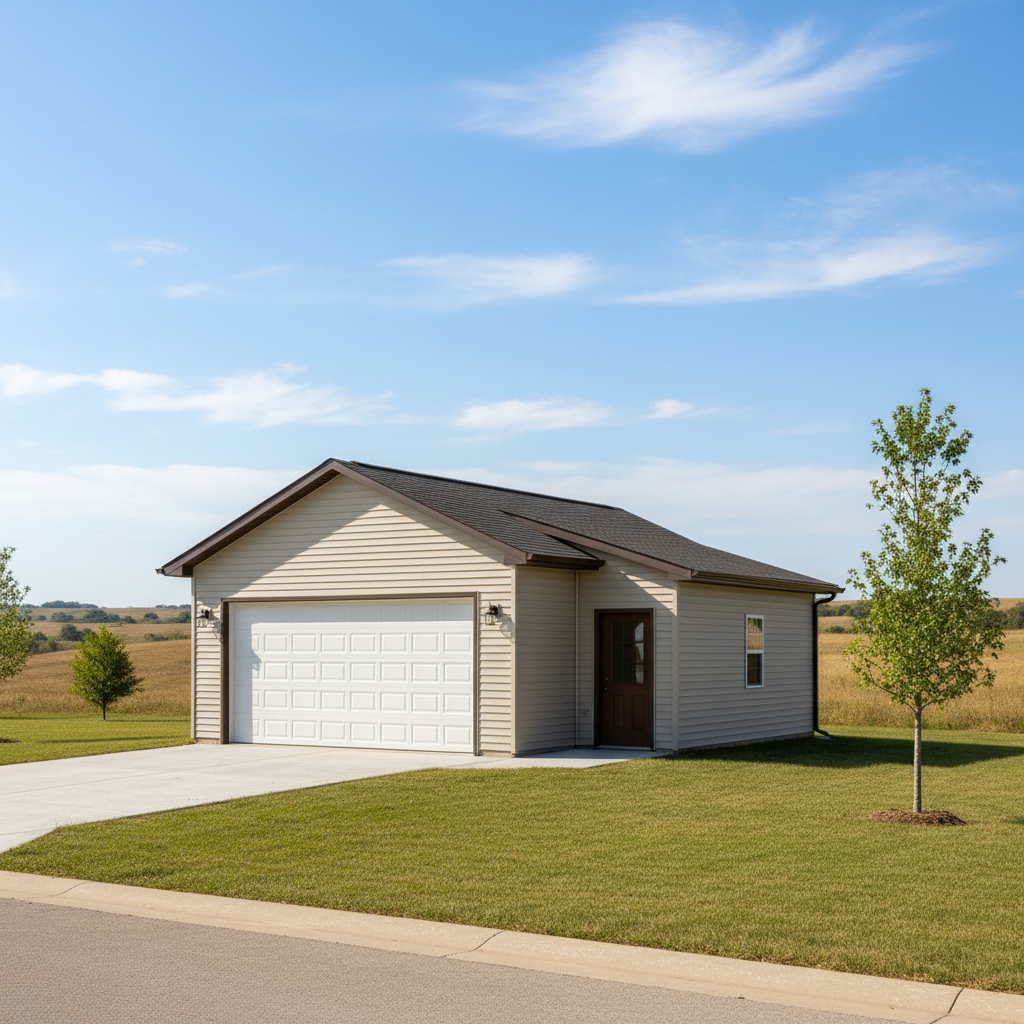 Completed garages work at a residential property in Wichita, KS