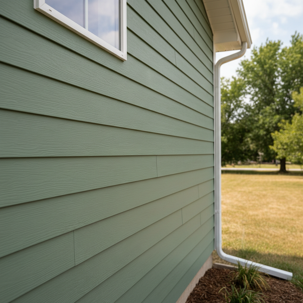 Completed vinyl siding installation work at a residential property in Great Bend, KS