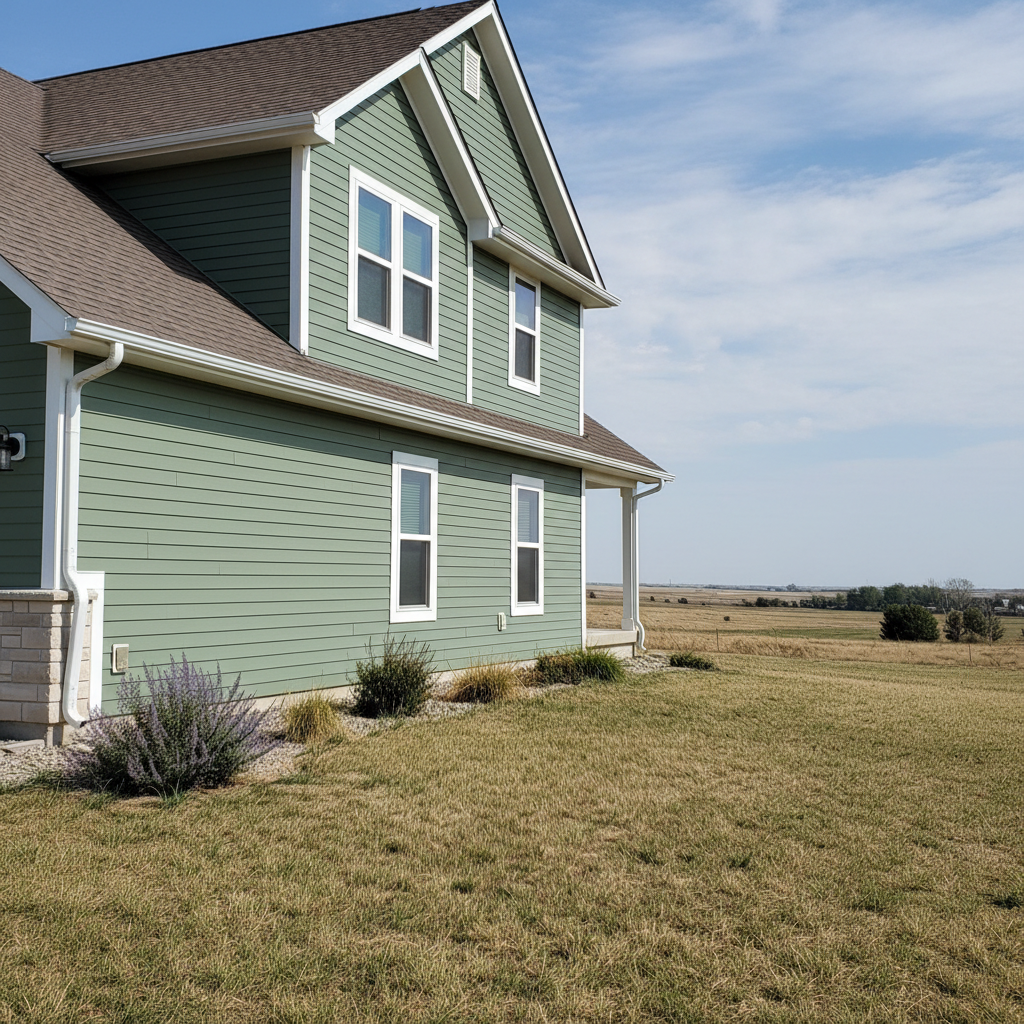 Completed siding installation work at a residential property in Garden City, KS